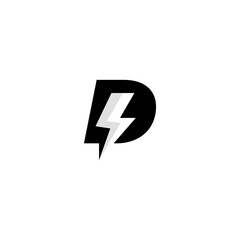 Obraz premium Modern Clean Template Logo Design, Letter D for Bolt