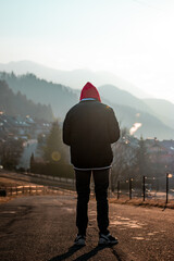 walking in the mountains