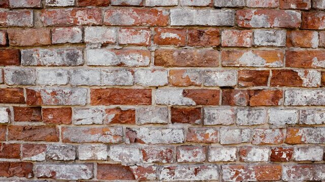 4k video of of a old bricks wall