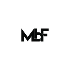 mbf letter original monogram logo design