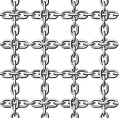 Seamless pattern of chains intertwined in the form of a net.