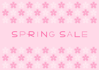 スプリングセールのイラスト: 桜の花模様