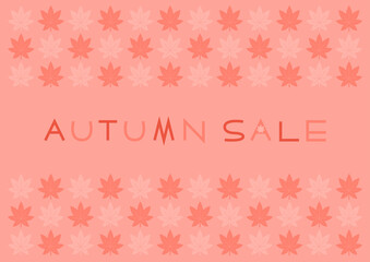 オータムセールのイラスト: もみじ模様背景