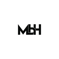 mbh letter original monogram logo design