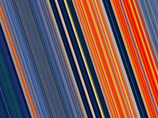 linear diagonal stripes in shades of blue grey and bright orange