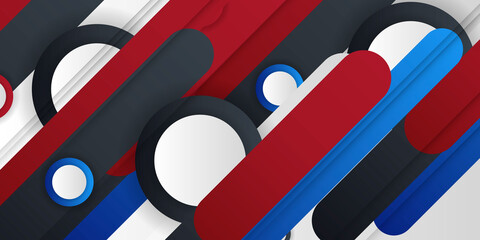 Abstract red black blue grey geometric speed lines white blank space design modern futuristic background vector illustration.