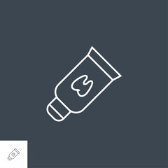 Tooth Paste Tube Line Icon