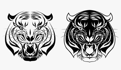 Nice tiger Floral Ornament Decoration Vector.