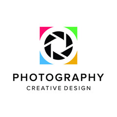 Modern abstract camera logo