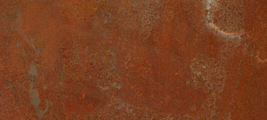 Grunge rusty orange brown metal steel stone background texture banner panorama	
