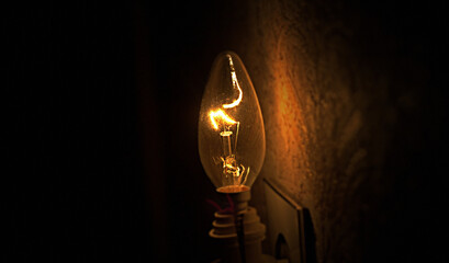light bulb in the dark