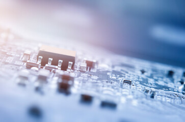 computer chip with electronic components