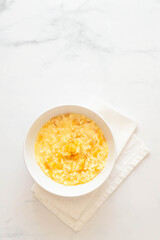  Risotto with Parmesan cheese and fresh apricots
