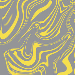 Trendy color liquify background. Ultimate gray and Illuminating-colors of the year 2021.Is great for fabric, tiles, wallpaper.