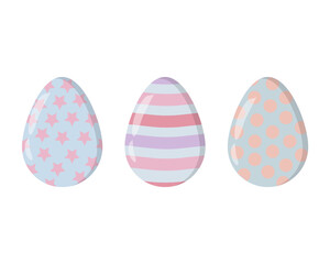 Set of colorful Easter eggs