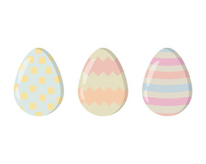 Set of colorful Easter eggs