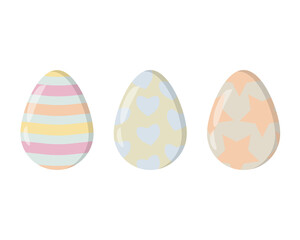 Set of colorful Easter eggs