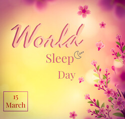 An illustration design about world sleep day