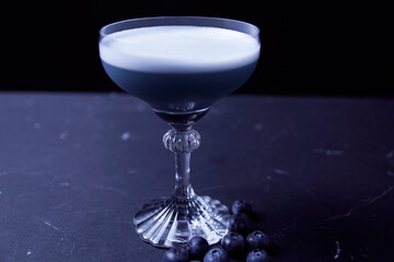 Gin meets blueberry and egg white