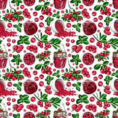 collection of red cranberry patterns. berry pattern