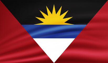 Obraz premium Decayed flag of Antigua and Barbuda