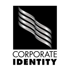 Logo argent sur fond noir pour l’industrie ou pour donner une identité à une entreprise métallurgique.