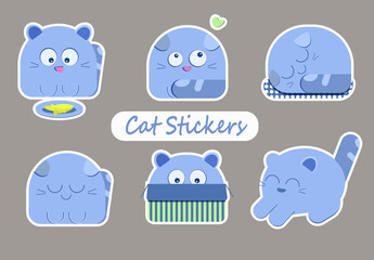 Stickers seals, stickers, flyers, paper, sticker, typography, glue, set.