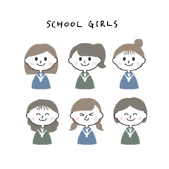 笑顔の女の子たち　セーラー服
