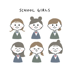 笑顔の女子高生セット