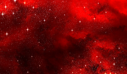 Red Sky Nebula Space Background Wallpaper in High Resolution