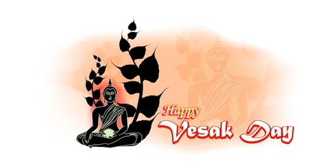 vector illustration for Indian festival with text Buddha Purnima means  Buddha Purnima