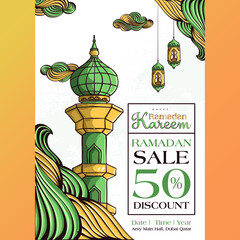 Ramadan Mubarak Social Media Sell Banner