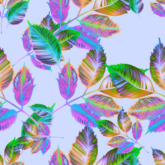 Tropical leaves. seamless stylish fashion pattern. Modern exotic design for paper, cover, fabric, interior decor and other users..