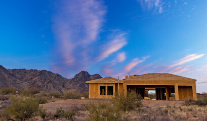 New Home Construction Site In North Scottsdale Arizona
