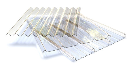 Profile sheets of transparent plastic