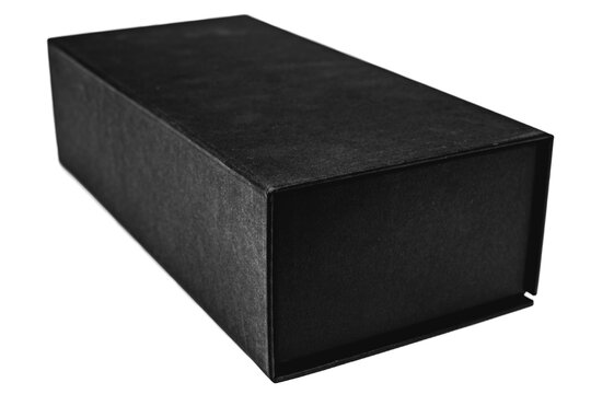 Black Cardboard Box On White Background