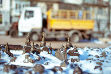 model of an ancient copper castle