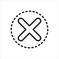 Black line icon for eliminate