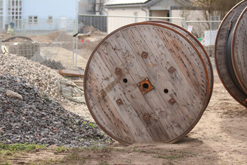Erdkabel auf einer Baustelle