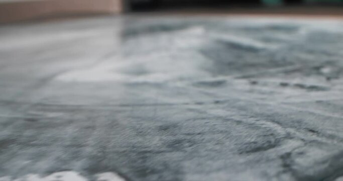 detailed extreme close-up surface of decorative plaster gray marble.