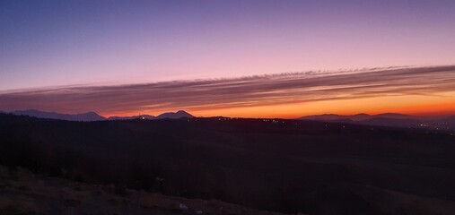 sunrise over the mountains
