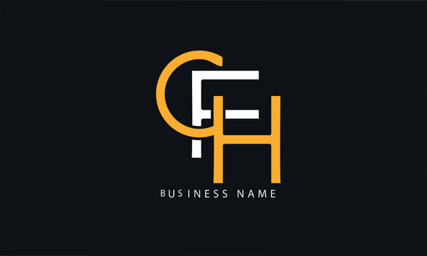 Abstract Letter FGH Vector Logo Design Template