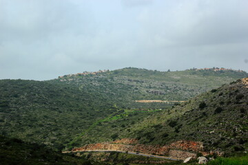 landscape with galillea mountains and sky