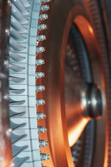 Structural element of a gas turbine with blades for aviation and power generation.