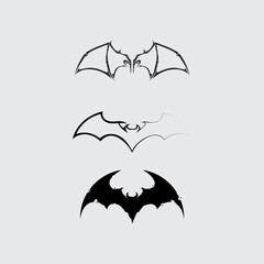 Bat logo animal and vector, wings, black, halloween, vampire, gothic, illustration, design bat icon