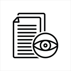 Black line icon for visible