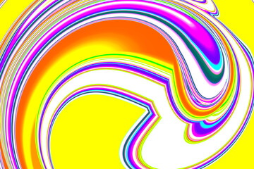 GROOVY FUN COLOURFUL CURVE PATTERN