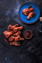 Chicken Wings Sweet and Savory Meals. Crispy Baked Chicken Wings.