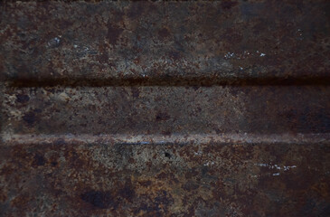 Rusted metal surface, rusted background and oxidized metal. Old metal iron panels