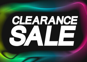 Clearance Sale, poster design template, discount banner